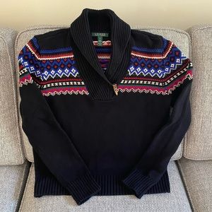 Lauren Ralph Lauren Multi Colored Sweater- Size XL